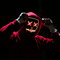 Pikkukuva 4 / 5: Yksivärinen LED-kauhunaamio, Halloween-naamio, Purge 3X-valotehosteilla, ohjaus