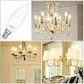 Miniatyrbilde 4 av 4: Led-pære E14-lampe, varm hvit 3000k, C37 Led 5w, strålevinkel 120, pakke med 6