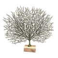 Miniatyrbillede 1 af 2: Plastisk koralskulptur skrivebordsornament dekorativ skrivebordsstatue orange