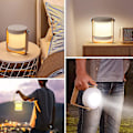 Miniatyrbild 5 av 5: Sänglampa Dimbar Touch Light, Sänglampa Med Bärbar Nattduksbord Säker Nattlampavit