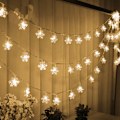 Miniatyrbilde 1 av 5: Varme hvite snøfnugg LED-lyskjede juledekorasjon