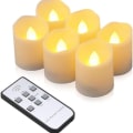 Miniatyrbilde 1 av 5: LED-lys 6 flammefri telys med fjernkontroll, timerfunksjon, dimmer, elektrisk