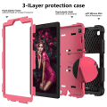 Miniatyrbillede 3 af 5: Til Samsung Galaxy Tab A7 Lite 8,7-tommer Dual Color Silikon + Pc Tablet Etui Kickstand Stødsikkert Beskyttende Cover