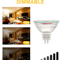 Miniatyrbild 4 av 5: Halogenlampor MR16 Spot, 12 V, 35 W, dimbar, varmvit 2700 K (6 stycken)