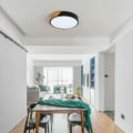 Miniatyrbilde 3 av 5: LED-taklampe, 24W moderne tretaklampe rund kald hvit 6000K ?305CM soverom