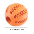 Miniatyrbild 5 av 8: 2 st hundboll med tandvårdsknoppar hund leksak gjord Mörkblå + Orange
