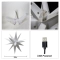 Miniatyrbillede 7 af 7: 3D Stjernelys 45cm inklusive kabel LED lampe juledekoration batterirum