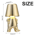 Miniatyrbilde 3 av 4: Thinker bordlampe: Kreativ statuette soveromsdekorasjon Mr-WHY