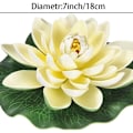 Miniatyrbillede 6 af 6: Kunstige flydende skum lotusblomster med åkande