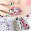 Miniatyrbild 4 av 5: 70 st Multi Shapes Glas Flatback Kristall Strass för Nagelkonst Hantverk, Flatback Strass 3d Dekorationer Flat Back Kristall Stenar Gems Set