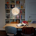 Miniatyrbillede 3 af 5: 3D Måne Lysekrone Måne Loft Lysekrone Måne Loftlampe Planet Pendellampe Måne
