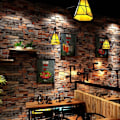 Miniatyrbild 2 av 5: Retro 3D PVC Tapet Röd Tegel 10 x 0,53 (M)