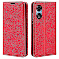 Miniatyrbild 1 av 5: För Oppo A58 5g Full Protection Phone Case Pu Läder Magnetisk Auto-absorberad Hud-touch Feeling Flip Wallet Cover Stativ