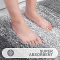 Miniatyrbilde 5 av 5: Tykk mikrofiber soveromsmatte baderomsdør absorberende gulvmatte baderomsteppe sklisikker matte
