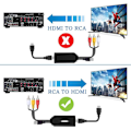 Miniatyrbild 6 av 8: HDMI till RCA-kabel, HDMI till RCA-omvandlare, AV 3RCA CVBS Komposit till 1080P