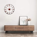 Pikkukuva 5 / 5: Suuri ulkoseinäkello vintage-tyyliin 60 cm avoin metallikello roomalaisilla numeroilla