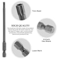 Pikkukuva 5 / 5: 11 kpl 100 mm S2 1/4 tuuman Torx-ruuvimeisselin kuusiokoloterät Tarkkuusporakone Magneettinen turvaruuvinväännin T6-T40 Cisea Pitkäkantainen Torx-ruuvimeisseli