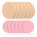 Miniatyrbilde 1 av 5: 12 stk runde sminke svamper med luftputepudderpuff, sminkepuff for foundation, concealer