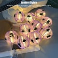 Miniatyrbillede 4 af 8: LED Halloween hængende foldbar lanterne fe lys til