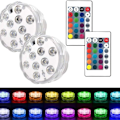 Miniatyrbillede 1 af 5: Pakke med 2 LED-undervandslys til akvarier, boblebade, damme, swimmingpools, baser osv.
