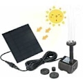 Miniatyrbild 1 av 5: Solpump, Solfontän, Solcellsvattenpump, Solpanel Vattenpump Kit, Utomhus Nedsänkbar Vattenpump, Dammpump för Fågelbad