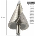 Miniatyrbillede 2 af 5: HSS Trin Drill Bit Spiral Konisk Forsænkning til 6-60mm Mejselboring