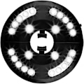 Pikkukuva 1 / 2: Puutarhavarjon lamppu, terassivarjon valo, 24 LED, 3 valaistusmallia, aurinkovarjon valo terassille, puutarhaan, suureen sateenvarjoon (valkoinen valo)