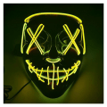 Miniatyrbilde 3 av 3: LED-skrekkmaske, Halloween-maske, Purge med 3X lyseffekter, kontrollerbar, for karneval