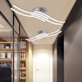 Miniatyrbilde 4 av 5: Bølgeformet LED-taklampe, 4000K nøytralt hvitt lys, 24W 2000 lumen integrert LED, moderne stue- eller kjøkkenlyskrone (nøytralt hvitt lys)