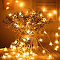 Miniatyrbilde 1 av 5: Varme hvite julelys, 3M, 30 LED-pærer, vanntett IP65 med solcellepanel, for utendørs bruk
