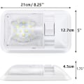 Miniatyrbilde 5 av 5: 12V LED RV Taklampe 280 LM, Taklampe Innendørsbelysning for Tilhenger, Bobil med Bryter (Pakke med 2) 1
