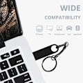 Miniatyrbillede 4 af 5: 64GB USB 2.0 Flash Drive exFAT Metal Thumb Drive 64GB Sort