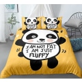 Miniatyrbillede 2 af 2: Xm-4# 3D Panda Animal Cute Kit Dynebetræk Sæt Tredelt Sæt Firedelt Sæt