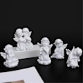 Miniatyrbilde 4 av 5: Hvit baby engel statue ornament hjem skrivebord dekorasjon harpiks