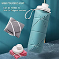 Miniatyrbillede 6 af 8: Specielt designede sammenklappelige vandflasker 2-pak BPA-fri grøn + grå