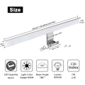 Miniatyrbillede 2 af 5: Front LED-spejlbelysning 6W300mm hvidt lys
