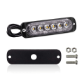 Miniatyrbillede 2 af 5: 4 stk. strobe sidelys, 6 LED faresignal advarselslys bar, gul funktionsfejl signal,