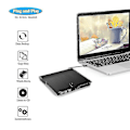 Pikkukuva 4 / 5: Ulkoinen DVD-asema kannettavalle tietokoneelle, kannettava nopea USB-C- ja USB 3.0 -soitin/DVD-lukija PC-työpöydälle, yhteensopiva Windows/Mac Osx/Linuxin kanssa