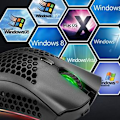 Miniatyrbillede 6 af 8: Trådløs Gaming Mus, Computer Mus med Honeycomb Skal, 7