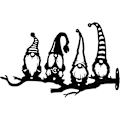Miniatyrbillede 1 af 2: Stål Gren Gnom Dekoration Stål Gnomer Statue Hul Ud Have Gnomer Silhuet til Hjem Have Gård Udendørs Træ Dekoration