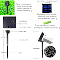 Miniatyrbild 4 av 5: Solcellslampor 2-pack 200 LED 21m Solcellslampor Utomhus, Grön Tråd Sol/