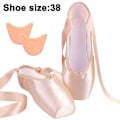 Miniatyrbillede 1 af 5: Ballet Pointe sko Kvinders bånd Ballet sko med tåbeskyttelse hudfarvet 25