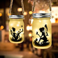 Miniatyrbilde 8 av 8: Pakke med Fairy Solar Lanterns Vanntett Hengende Frosted Glass