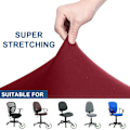 Miniatyrbilde 5 av 5: Flerfarget kontorstoltrekk for datamaskiner, stretch jacquard universal skrivebordsstoltrekk, setetrekk + ryggstøtte