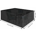Miniatyrbillede 2 af 5: Havemøbelbetræk 213 x 132 x 74 cm Oxford Rektangulært Bord til Havemøbler UV-beskyttelse (Sort)