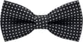 Connected Polkadot Sløyfe for Smågutter, Ensfarget Sløyfe for Barn Svart