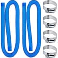 Poolslang - 32 mm - Längd: 150 cm - Blå - 2 slangar - För filtreringspumpar och saltvattensystem