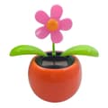 Rolig solcellsdriven prydnad för bil, dansande blomma, gungande leksak för instrumentbrädan - Sy E