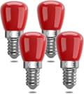 Pakke E14 Røde LED-pærer 3w E14, Dekorative Røde E14 LED-pærer, 25w Erstatning, Egnet for Stemningsbelysning, Halloween, Jul [Energiklasse