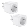 WiFi smartplugg, 16A 3300W, kompatibel med Alexa och Google Home (2-pack)